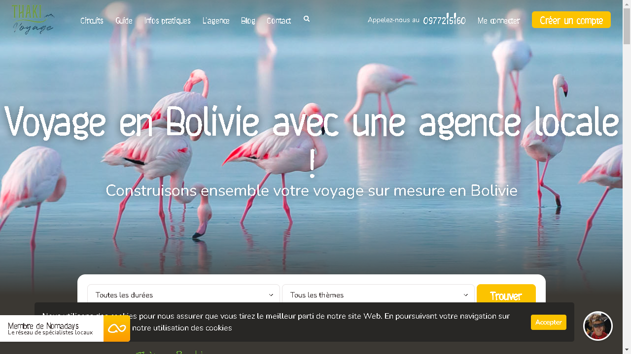 Capture d'écran de https://www.voyagebolivie.com/